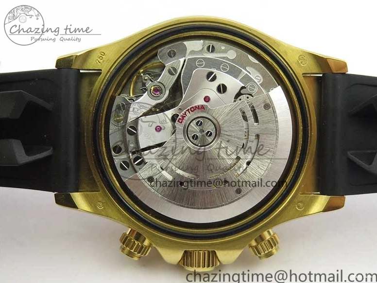 MiroTime 0124 Daytona 116589RBOW YG Rainbow Crystal BLF Best Edition Black Dial on Rubber Strap A EasyMatch 3238